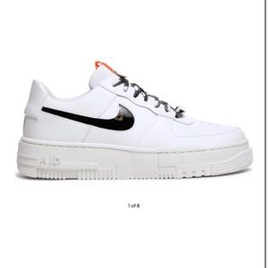Nike W Air Force 1 Pixel Fresh White Black Sneakers DJ5529-100 Women's 9
